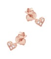 Heart Shaped CZ Silver Stud Earring STS-6467